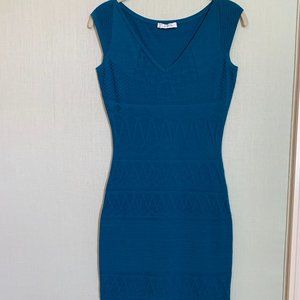 Versace Teal Knit Sheath dress